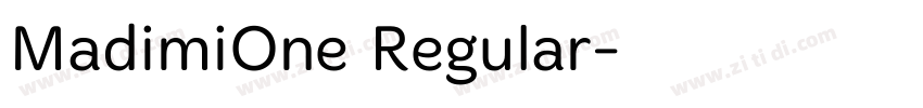 MadimiOne Regular字体转换